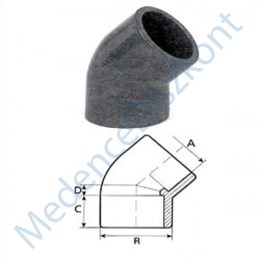 PVC Könyök 45° D063 PN16