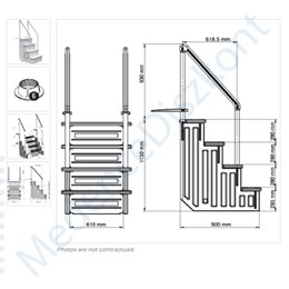 HDPE létra 4 fokos (EASY)