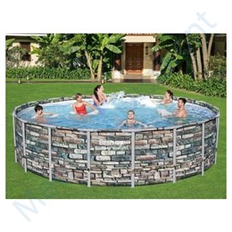 Csomagolás sérült - Bestway Power Steel fémvázas medence szett, 549 x 132 cm #56886