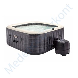 INTEX PureSpa Greystone Deluxe jakuzzi 6 személyes szögletes 193 x 193 x 71 cm szürke / fehér #28452