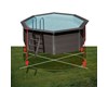 Kompozit medence 4,10x1,24m 3m3/h homokszűrős vízforgatóval
