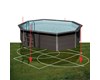 Kompozit ovális medence 6,64x3,86x1,24m 4m3/h homokszűrős vízforgatóval