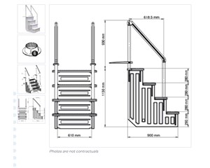 HDPE létra 4 fokos (EASY)