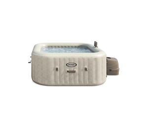 INTEX PureSpa Chevron Deluxe jakuzzi 4 személyes szögletes 175 x175 x 71cm bézs / fehér #28446