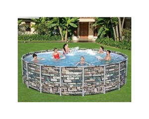 Csomagolás sérült - Bestway Power Steel fémvázas medence szett, 549 x 132 cm #56886