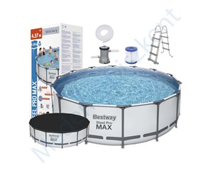 Sérült!!!! - Bestway Hawaii (457cm x 122cm) fémvázas medence #56438